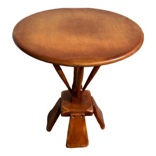 1940s Vintage Maple Herman De Vries Style Side Table For Sale