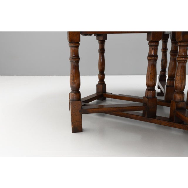 Brown Drop Leaf Dining Table, 1960 For Sale - Image 8 of 9