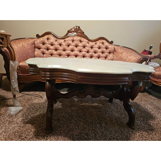 Late 19th Century Stunning Victorian Marble Top Coffee Table For Sale - Image 6 of 8