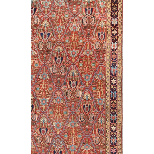 Antique finely woven Malayer, rug/, country of origin / type: Iran /traditional The richly colored and intricate design of...
