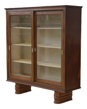 Oak Display Cabinet, 1940s