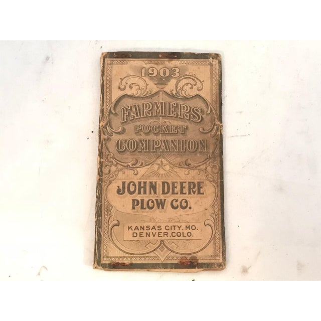 Rare 1903 John Deere Farmers Pocket Companion Ledger for your consideration. The book measures approx. 3 3/4 inches X 6...