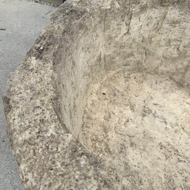 Contemporary Antique Limestone Trough 51226c 29" Dia For Sale - Image 3 of 9