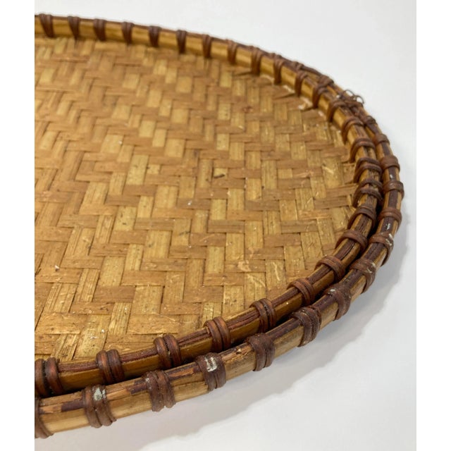 Woven Wicker Nesting Tray Pair For Sale In Kansas City - Image 6 of 7