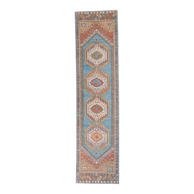 Turkish Oushak Runner Rug 3'1" x 12'4" For Sale