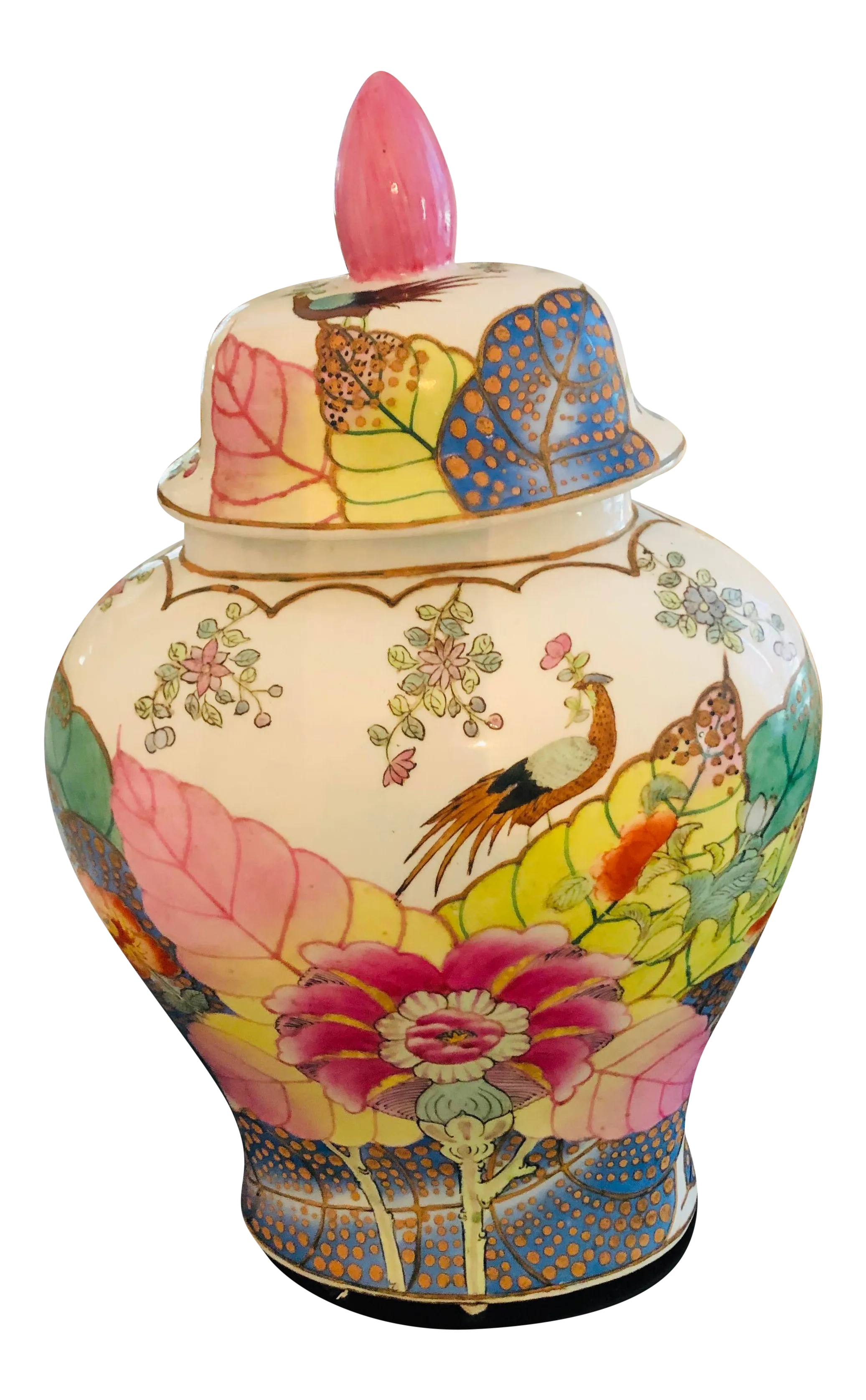 tobacco leaf ginger jar Mottahedeh ~ ~ Lamp, Price $2,325.00 in Dallas, TX from The Ivy House century export porcelain prized for its vibrant color and botanical detail Tobacco Leaf Ginger Jar |