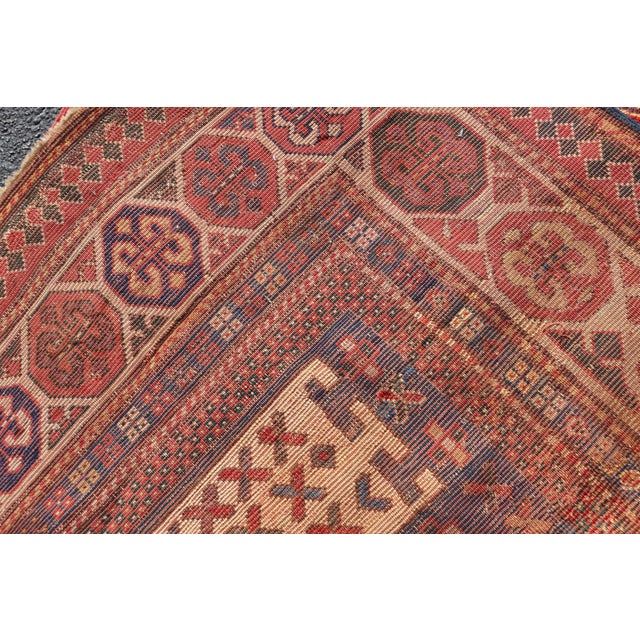 Antique Caucasian Kazak Rug With Geometrics Medallions 4'4" X7'0" For Sale - Image 14 of 14