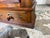 19th Century Antique Victorian Style One Door One Drawer Pedestal Cabinet With Porcelain Hardware and Key For Sale - Image 15 of 17