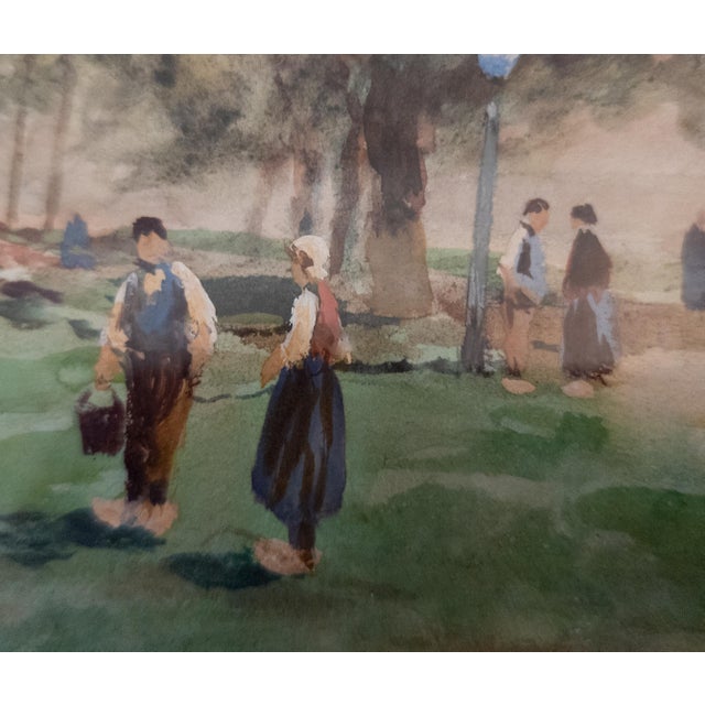 Early 20th Century American Watercolor of European Scene by Frank F. English For Sale - Image 12 of 15