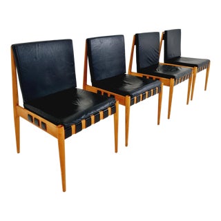 Vintage Danish Ash SE 21 Dining Chairs by Egon Eiermann, 1960s, Set of 4 For Sale