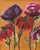 French Country Bold Impressionist Floral Painting Including the Antiqued Gold Wood Frame For Sale - Image 3 of 5