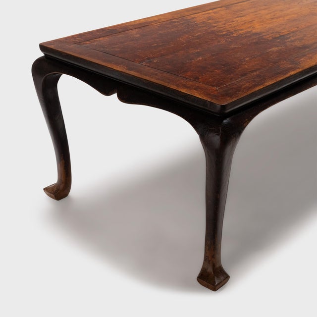 Chinese Grand Cabriole Leg Dining Table For Sale - Image 4 of 7