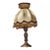 Vintage Hollywood Regency Fringe Boudoir Lamp With Satin Shade and Brass Base For Sale