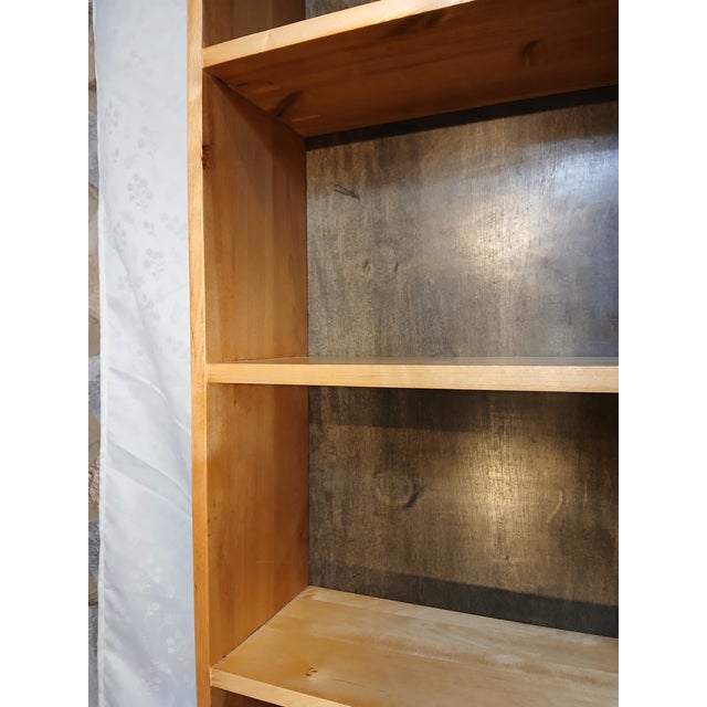 Custom Solid Birch Mid-Century Modern Bookcase With Hairpin Legs For Sale - Image 11 of 18