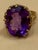 15 Carat Amethyst Cocktail Ring in 14 Karat Yellow Gold For Sale - Image 17 of 18