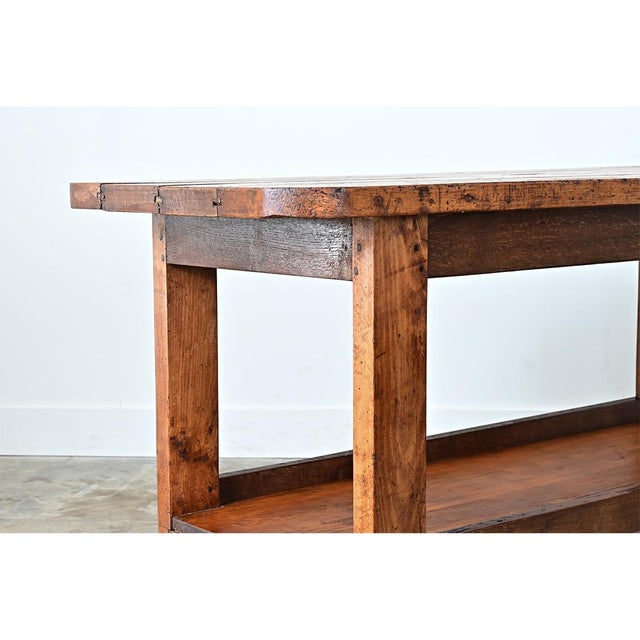 French 19th Century Solid Oak Workbench For Sale - Image 12 of 12