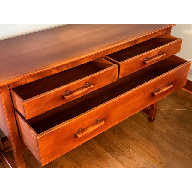 Cushman of Vermont Cushman Colonial Creations Solid Maple Marlboro Buffet Server Cabinet #5-175 Mid-Century For Sale - Image 4 of 9