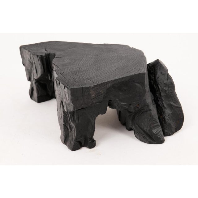 Rustic Sculptural Side Table by Logniture For Sale - Image 4 of 17