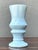 This vintage speckled blue ceramic vase embodies the clean lines and understated elegance associated with mid-century...