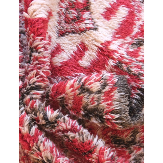 Raspberry Red 1980s Moroccan Wool Rug - 13.8 X 6.7 Ft For Sale - Image 8 of 11