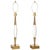 Mid-Century Stewart Ross James Attrib. White Incised Wood and Brass Table Lamps - a Pair For Sale - Image 9 of 9