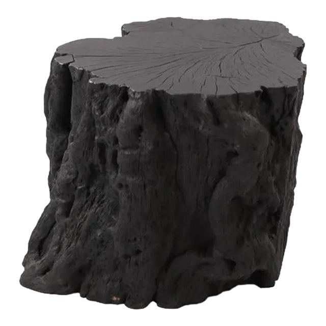 Black Lychee Living Edge Accent or Side Table or Stool 5 For Sale