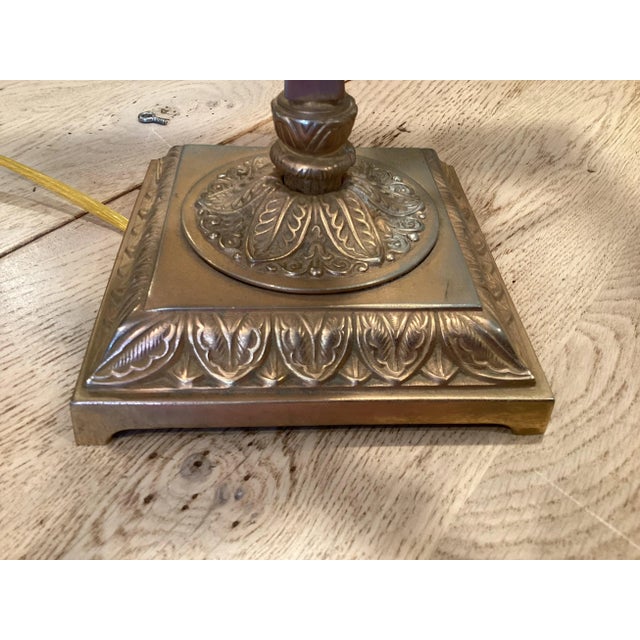 French Vintage Tole Lamp For Sale - Image 4 of 9
