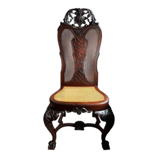 18th Century Italian Renaissance Cane Chair For Sale