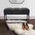 Black Roma Leather Bench For Sale - Image 8 of 10