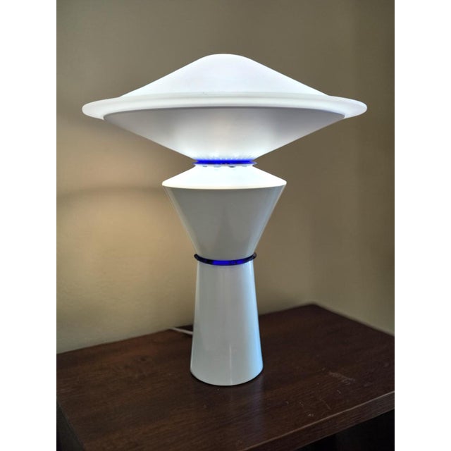 Pier Giuseppe Ramella Flos by Pier Giuseppe Ramella for Arteluce "Giada" Post-Modern Lamps - A Pair For Sale - Image 4 of 11