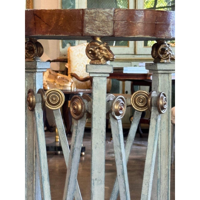 Regency Plant Stand With Painted Top For Sale - Image 11 of 11