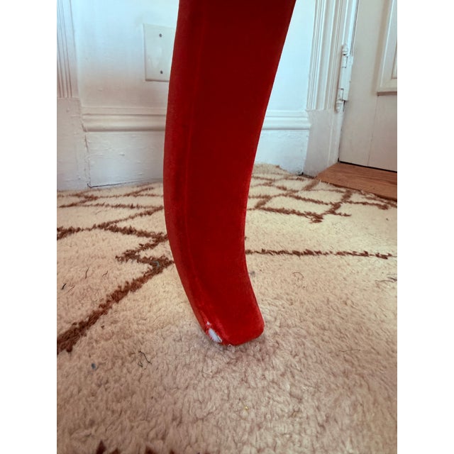 Textile 1990s Italian Red Velvet Dialogica “Splash” Sculptural Dining Chairs — Set of 4 For Sale - Image 7 of 18
