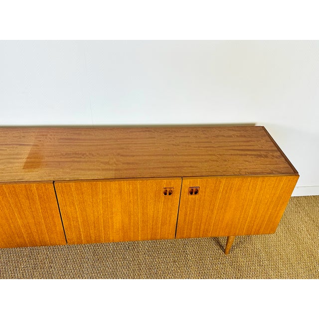 1960s Scandinavian Teak Sideboard with Four Doors and Tapered Legs, 1960s For Sale - Image 5 of 18