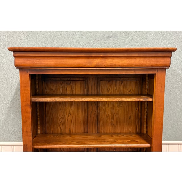 Mid 20th Century Vintage French Louis Philippe Bookcase Display Cabinet Cherry Mid 20th C For Sale - Image 5 of 15