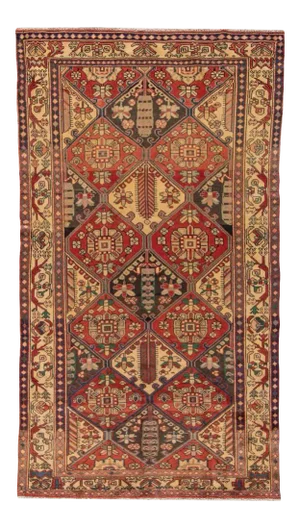 Mid 20th Century Mid-Century Vintage Persian Bakhtiari Multicolor Handmade Wool Rug