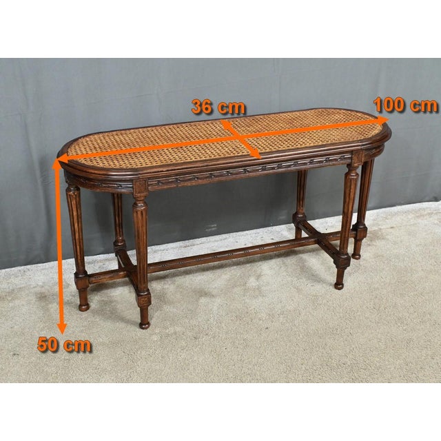 Louis XVI Style Walnut Piano Bench For Sale - Image 10 of 12