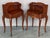 French Early 20th Century Pair of French Nightstands Tables with Drawer and Open Shelf For Sale - Image 3 of 18