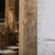 Antique Indian Bleached Teakwood Carved Door Frame C. 1880, With a Mirror Added on Iron Legs For Sale - Image 4 of 6