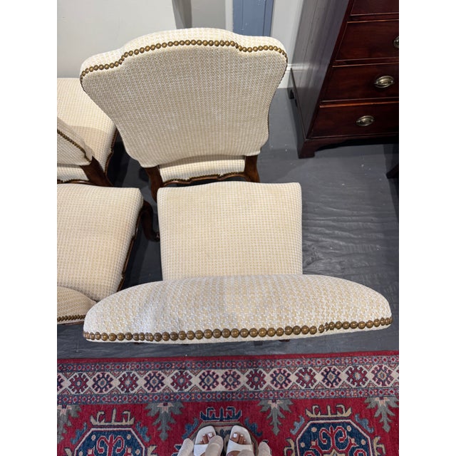 20th Century Vintage Mahogany French Dining Chairs For Sale - Image 9 of 10