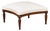 French Turn of the Century Ottoman with Giltwood Rosettes and Upholstery, 1900s For Sale