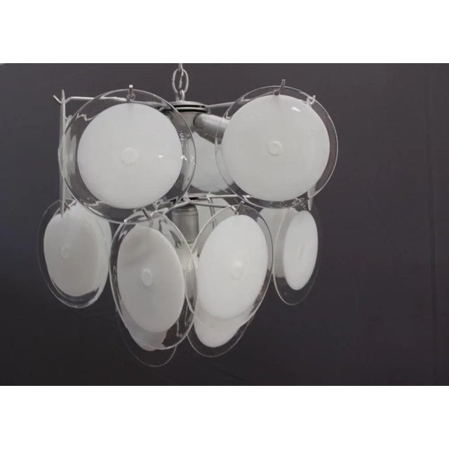 Murano Glass Disk Chandelier, 1970 For Sale - Image 10 of 11