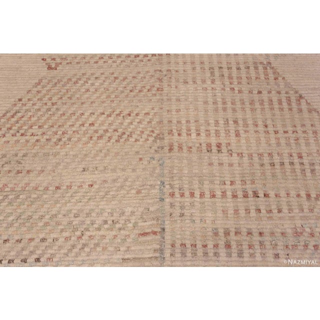 Nazmiyal Collection Contemporary Tribal Rustic Handmade Wool Pile Modern Area Rug For Sale In New York - Image 6 of 6