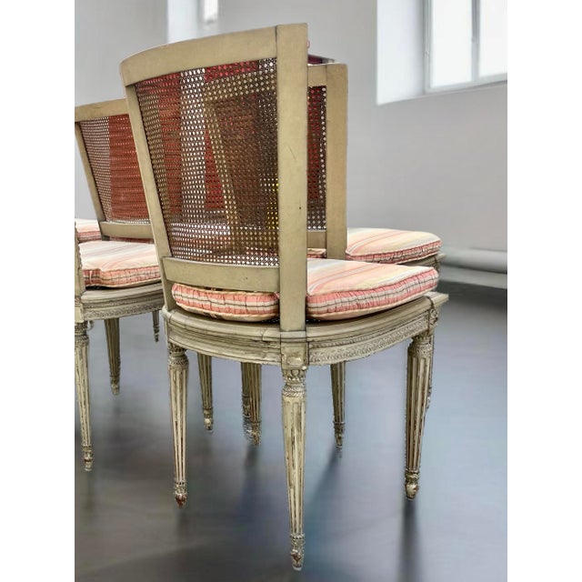 Maison Jansen Style Louis XVI Painted Dining Chairs- Set of 8 For Sale - Image 11 of 12