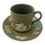 Vintage Wedgwood Sage Jasper-Ware Demitasse/Espresso Cup and Saucer Mint Condition For Sale