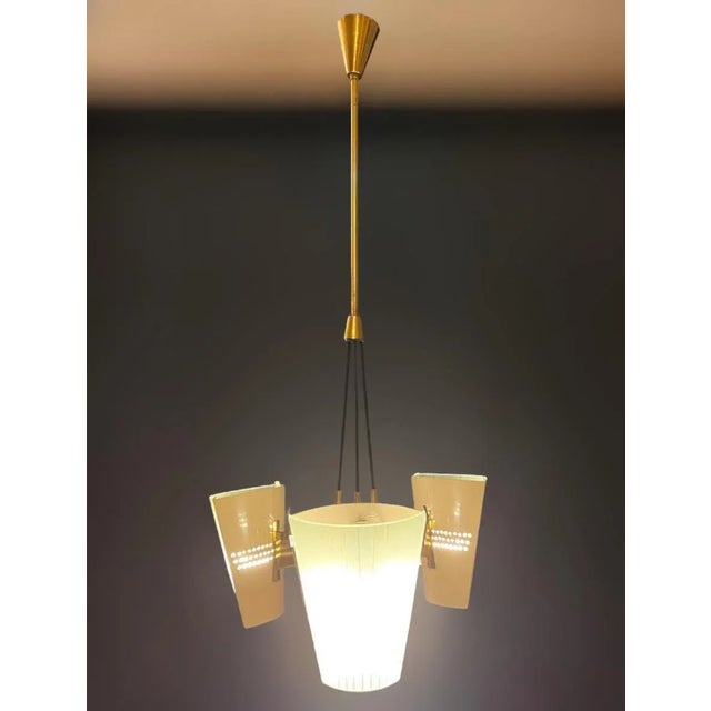 Metal 1960s Midcentury Pendant by Stilnovo For Sale - Image 7 of 9