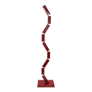 Red Vine - Large Steel Geometric Red Sculpture Original Artwork by Granville Beals