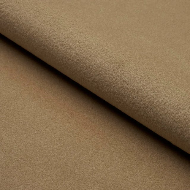 Schumacher Karla Fleeced Wool Fabric In Camel For Sale