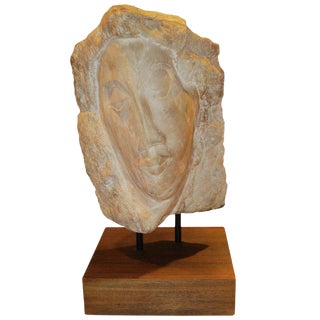 Modern Marble Sculpture of Female Bust For Sale