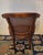 Brown 20th Century Louis XV Half-Moon Rattan and Hardwood Armchair For Sale - Image 8 of 16
