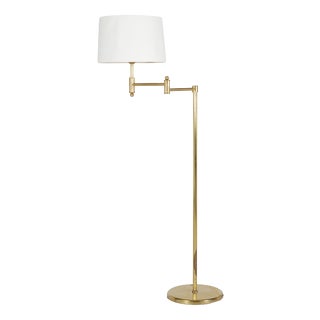 Reading Floor Lamp in Brass, 1980s For Sale